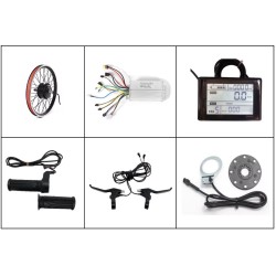 Kit di conversione bici elettrica con motore posteriore 36v 500w per 20, 26, 27,5, 28, 29", 700cc KROXNE - 1  