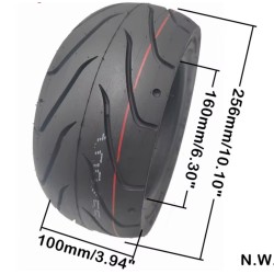 Pneu tubeless sans chambre à air pour Kaabo Wolf Warrior Nami Burn-e Dualtron Thunder 2/Ultra 100/55-6.5  - 10  