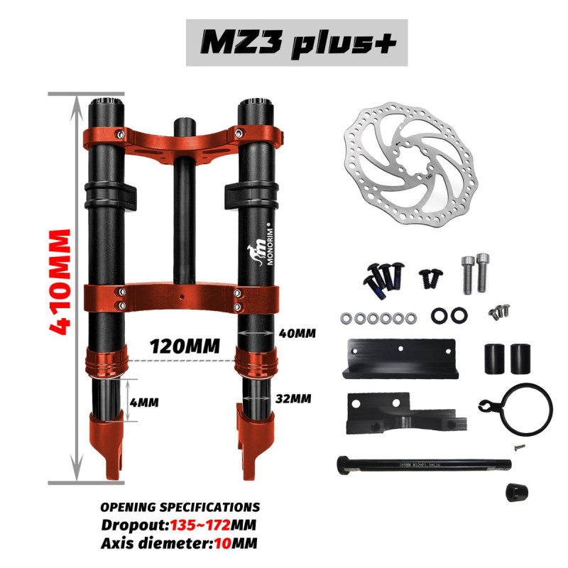 Etujaousitus Monorim MZ3 Plus Dual Air Segway ZT3 parempi ajomukavuus  - 10  
