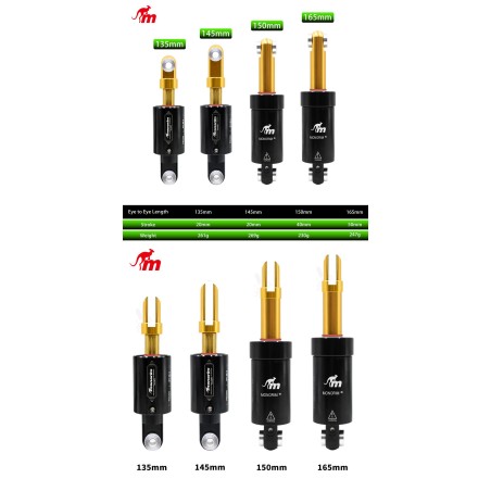 Zračni amortizer Monorim MXA za električni romobil i bicikl MTB  - 1 
MODEL: Monorim MXA ovjes
PODEŠAVANJE: Podesivi zračni tlak
