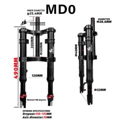 Foraffjedring Monorim MD0 Coil Spring 490mm x 165mm  - 2 
Passer: Monorim MD0 Coil Spring 490mm x 165mm til kompatible front-ops