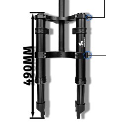 Monorim MD0 Dual Air Version 490mm x 165mm Vorderradfederung  - 3 
Kompatibilitaet: ausgelegt fuer Setups im Mass 490mm x 165mm 