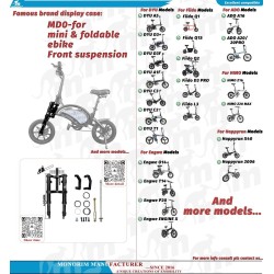 Monorim MD0-FiidoQ framfjadring  - 1 
Kompatibilitet: Monorim MD0-FiidoQ framfjadring for Fiido Q (Q1/Q1S) och kompatibla mini e