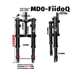 Suspension avant Monorim MD0-FiidoQ  - 8 
Compatibilite : suspension avant Monorim MD0-FiidoQ pour Fiido Q (Q1/Q1S) et mini e-bi
