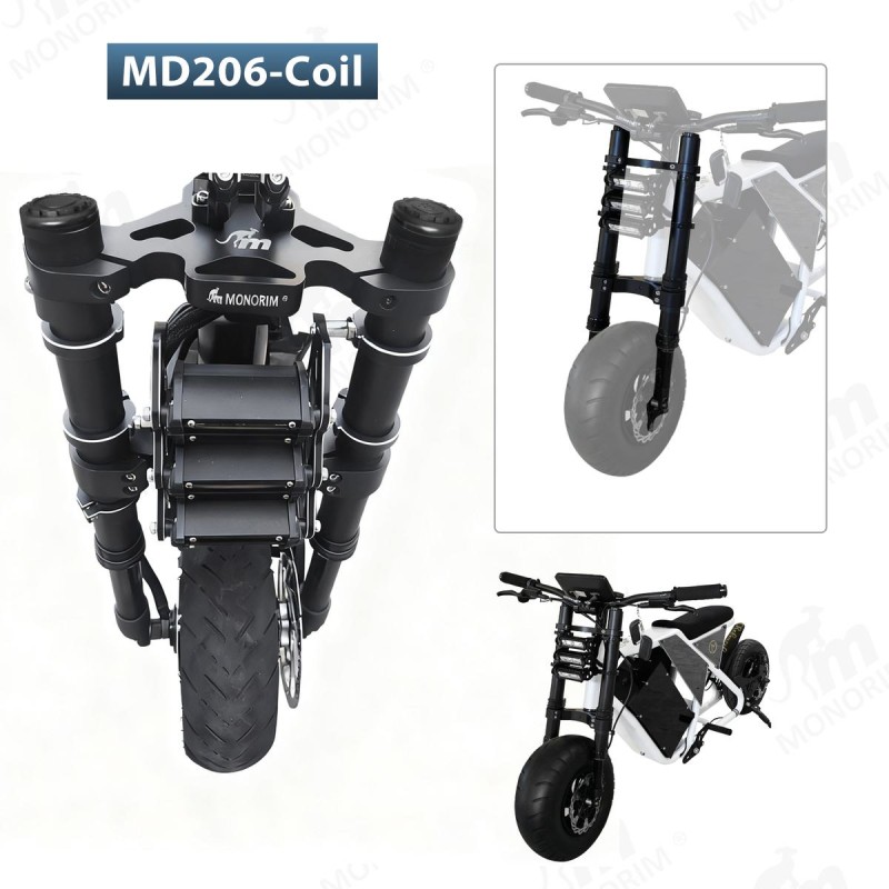 Monorim MD206 Coil Spring framfjadring 490mm x 206mm  - 8 
Kompatibilitet: Monorim MD206 Coil Spring framfjadring 490mm x 206mm,