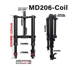 Vordere Federung Monorim MD206 Coil Spring version 490mm x 206mm  - 2 
Kompatibilitaet: vordere Federung Monorim MD206 Coil Spri