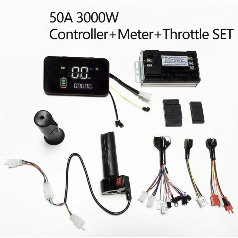 Sinusovy bezkefovy regulator motora set 48V 84V 50A 3000W s plynom a displejom  - 1 Zoznam produktov

50A regulátor + 1 plynová 