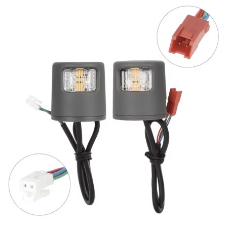 LED posukiai Xiaomi 5/5 Pro/5 Plus/5 Max paspirtukui ar panasiam - krypties rodikliu saugos rinkinys  - 1 
Aiskus suderinamumas: