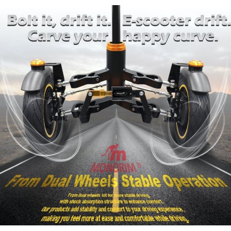 Monorim X3 Max Air dual front wheel suspension for Ninebot Max G2: antallaktiko kai amortiser Monorim - 1 Symvato me Ninebot Max