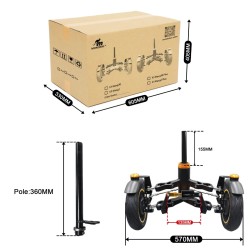 Predne dvojkolesove odpruzenie Monorim X3 Max Air pre Ninebot Max G2: nahradny diel a tlmic Monorim - 3 Kompatibilne s Ninebot M