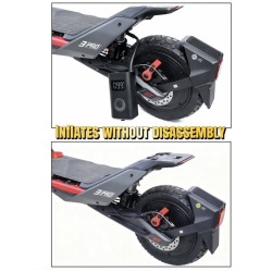Monorim MZR3 Pro lucht schokdemper voor Segway ZT3 elektrische step 145mm en 165mm  - 6  