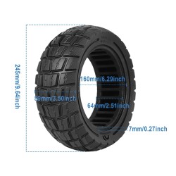Neumático sólido de panal de abeja - 11 Pulgadas 90/65-6.5 para Dualtron Thunder, Kaabo y Zero Scooter  - 13  