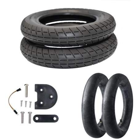 Kit ruote di marca Emove da 10 pollici per Xiaomi PRO Nero - Rosso - Bianco  - 2  