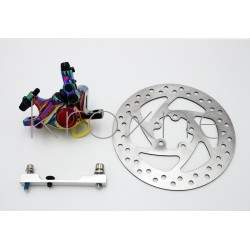 Полный тормозной комплект с хромированным суппортом xTech для Xiaomi M365, 1S, Essential, Pro2 или M365 Pro ZOOM xTech - 2 Компл