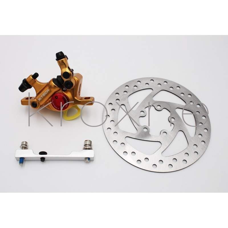 Guld xTech komplet bremsesæt til Xiaomi M365, 1S, Essential, Pro2 eller M365 Pro. ZOOM xTech - 4 Guld xTech komplet bremsesæt ti