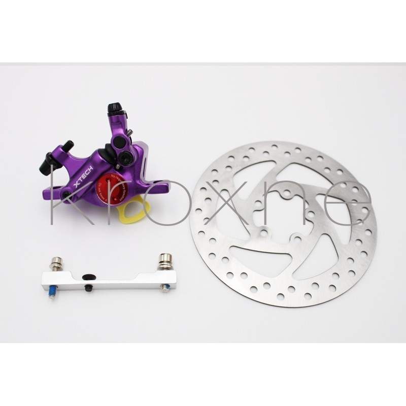 Popoln vijolični komplet zavor xTech za Xiaomi M365, 1S, Essential, Pro2 ali M365 Pro. ZOOM xTech - 4 
Zoom Xtech HB100 komplete