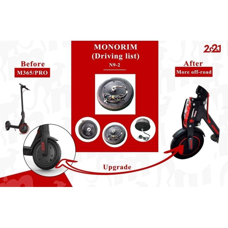 48v 500w IP67 motor med højt drejningsmoment til Xiaomi M365, 1s, Pro2 og M365 PRO. Monorim - 1 48v 500w IP67 motor med højt dre