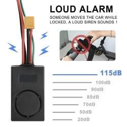 Alarma antirobo universal para patinetes eléctricos Xiaomi, Ninebot, Segway, Dulatron, Kaabo, Vsett o similares  - 2 Alarma anti