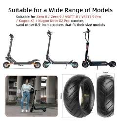 Solidna opona do skutera elektrycznego Zero 8, Zero 9, Vsett 8, Vsett 9, Kugoo X1, Kirin G2 Pro 8.5x3 Kukirin - 2 Solidna opona 
