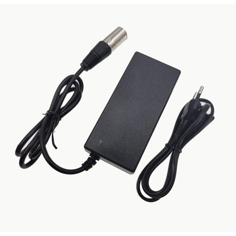 Töltő elektromos rollerhez vagy kerékpárhoz 54,6V 2A, 3A, 4A és 5A - 48V - XLR csatlakozó  - 1 Alkalmas 48V elektromos rollerekh