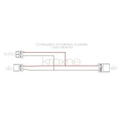 Paralelní propojovací kabel pro externí baterii kompatibilní se skútrem, elektrokolem a podobně  - 2 Paralelní propojovací kabel