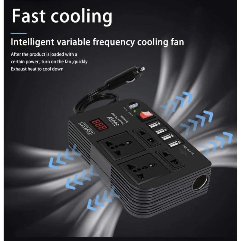 Invertor z 12 V na 220 V dlya zaryadky skutera abo elektrovelosypeda v budynku na kolesakh / Kemperi  - 1 Invertor z 12 V na 220