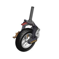 Sprednje vzmetenje Sharkset s kolutno zavoro za Ninebot Max G30E ll / G30 LE / G30D / G30LP, Segway Max G2 / G65.  - 1 Sprednje 