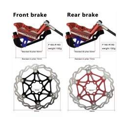 Kompletter Monorim EB01 4-Kolben-Hydraulikbremssatz – Hebel, Bremssättel, Kabel und Bremsscheibe Monorim - 4 Kompletter Monorim 