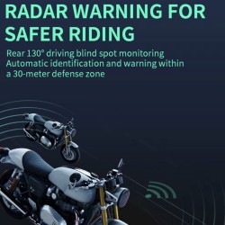 Vattentätt system för detektering av döda vinklar (130º vinkel) för skoter, cykel eller motorcykel KROXNE - 13  