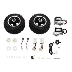 Kit di conversione fai da te (2 motori, controller e acceleratore) - Pneumatici ad aria - Go Kart, sedia a rotelle KROXNE - 1  