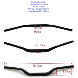 Guidon de course, poignées professionnelles pour vélos, VTT, Quad 1-1/8" Kayo BSE CRF KLX KROXNE - 10  